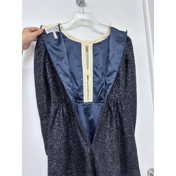 SALONI Glittering Black Jumpsuit with Cream Accents - Picture 15 of 16